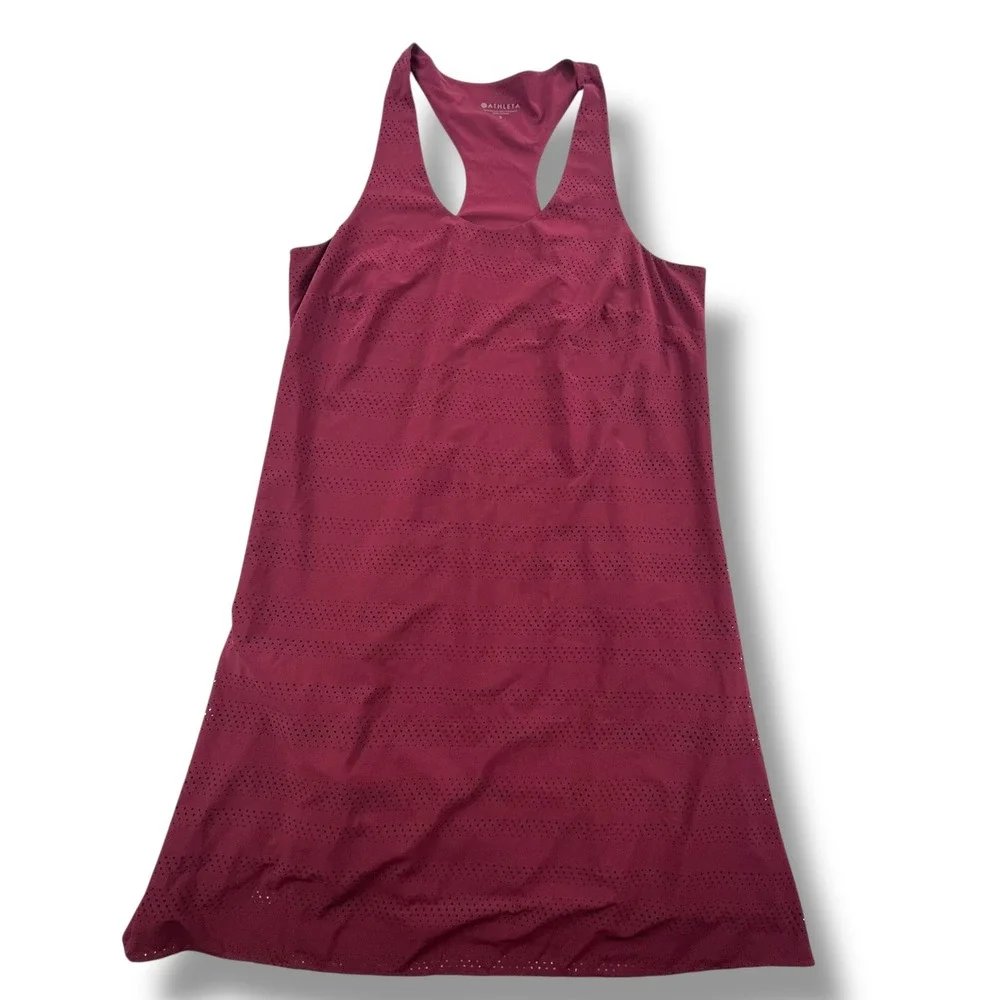 Athleta Maroon Racerback Mini Dress - Picture 1 of 3